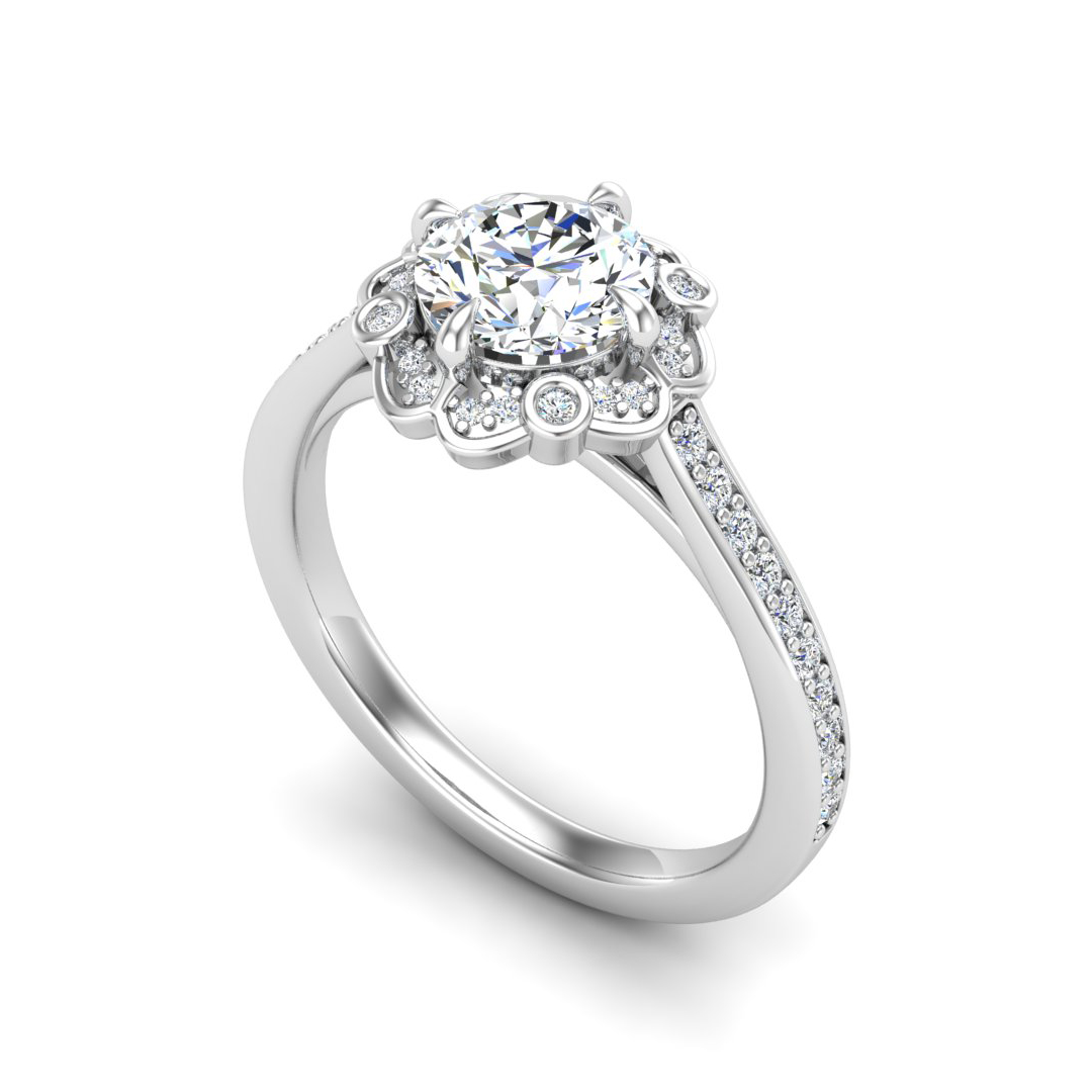 Octavia Halo Engagement Ring